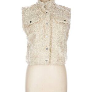 GAP Faux Sherpa Cream Colored Vest Size Medium